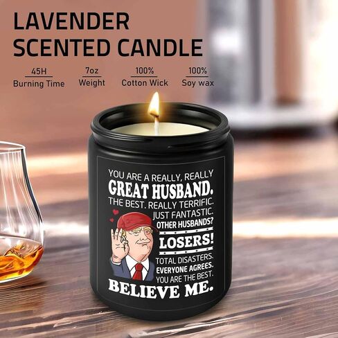 Husband Gifts - Husband Gifts from Wife - Jar Candle for Husband Christmas - Cool Husband Christmas Birthday Gift Ideas - Unique Birthday Gifts for Husband - Present for Husband Hubby in Saudi Arabia