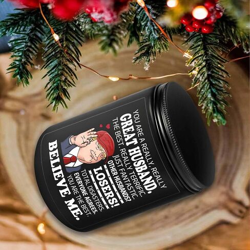 Husband Gifts - Husband Gifts from Wife - Jar Candle for Husband Christmas - Cool Husband Christmas Birthday Gift Ideas - Unique Birthday Gifts for Husband - Present for Husband Hubby in Saudi Arabia