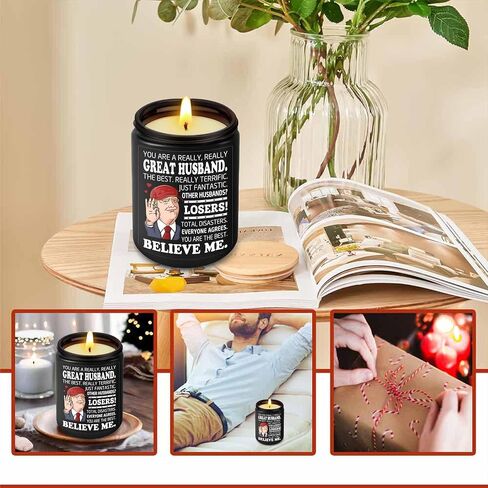 Husband Gifts - Husband Gifts from Wife - Jar Candle for Husband Christmas - Cool Husband Christmas Birthday Gift Ideas - Unique Birthday Gifts for Husband - Present for Husband Hubby in Saudi Arabia