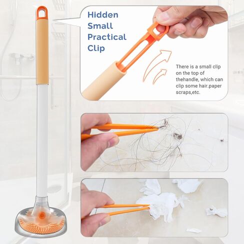 Toilet Brush with Lengthen Handle Unique Octopus Shape Design Toilet Bowl Brush Cute Toilet Brush Head can Easy for Deep Cleaning Bathroom Accessories (Green) in Saudi Arabia