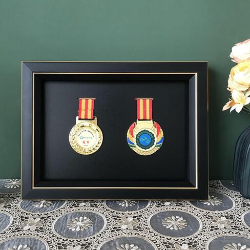 Medal Display-Medal Display Box-3D Medal Box Photo Frame Marathon Medal Display Stand, Triathlon, Football Gymnastics, All Sports Medal Badge (8*6in) (8*6in) in Saudi Arabia