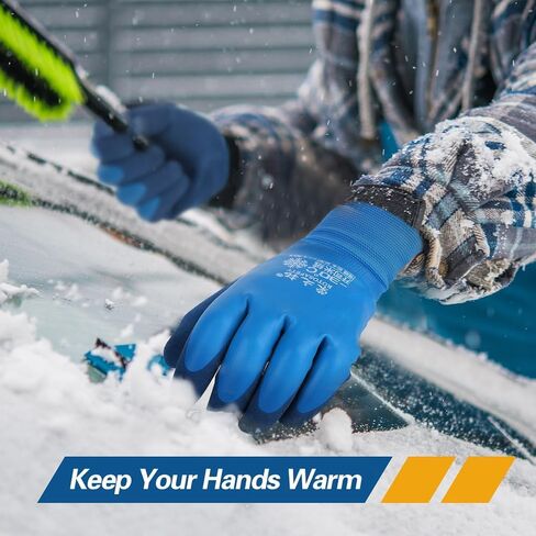 Waterproof Winter Work Gloves for Men Thermal Insulated Gloves Warm Freezer Working Gloves for Cold Weather in Kuwait