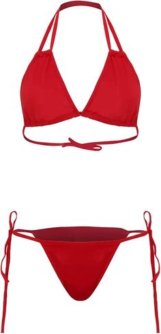 HiSexy Women's Sexy Keyhole Bikini Set Two Piece Halter Neck Swimsuit Cutout Lace Up Swimwear Bathing Suit in Saudi Arabia