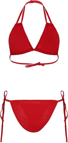HiSexy Women's Sexy Keyhole Bikini Set Two Piece Halter Neck Swimsuit Cutout Lace Up Swimwear Bathing Suit in Saudi Arabia