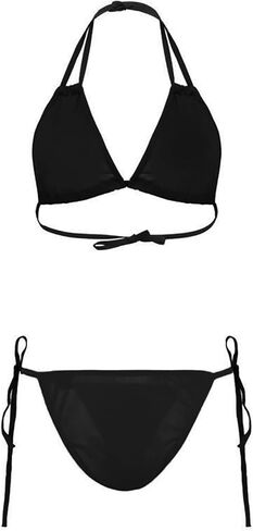 HiSexy Women's Sexy Keyhole Bikini Set Two Piece Halter Neck Swimsuit Cutout Lace Up Swimwear Bathing Suit in Kuwait