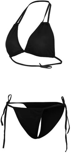 HiSexy Women's Sexy Keyhole Bikini Set Two Piece Halter Neck Swimsuit Cutout Lace Up Swimwear Bathing Suit in Kuwait