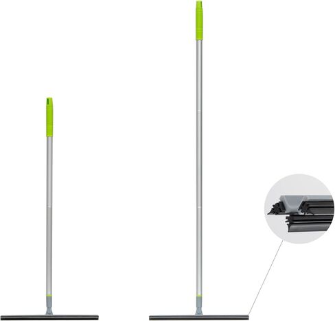 Multi-Blade Floor Squeegee Broom for Cleaning Dry/Wet Hard Floor/Bathroom/Wall with Low Friction car Wiper Rubber Blade can Push and Pull Easily and for Low Pile/Thin Area Rug Hair Cleaning in Saudi Arabia