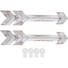 Premium Wood Arrows Decor, Rustic and Modern Farmhouse Wall Art, for Home Decoration (White)