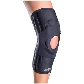 DonJoy Lateral J Patella Knee Support Brace with Hinge: Drytex, Left Leg, Large