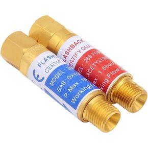 Oxygen & Acetylene/Propane Flashback Arrestors Set Regulator End 9/16-18 Threads B Size