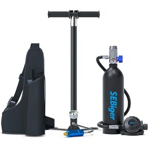 Mini Scuba Tank S400 Scuba Tank 1.0L Capacity with 15-20 Minutes Underwater Breathing(No More Than 33ft) Portable Diving Gear Emergency Backup Diving Tank Rescue Pony Bottle