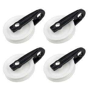 Woogim 4PCS Iron Lifting Pullys Wall Mount Single Pulleys Ceiling Mount Single Pulley for Pulley System, Gym Equipment, Clothesline with Screws