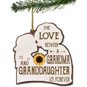 The Love Between a Mom and Daughter is Forever Ornament - Family Christmas Tree Wooden Hanging Decoration - Ornament 2024 Xmas Gifts for Mom and Daughter