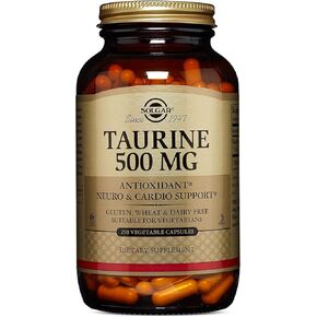 Solgar - Taurine 500 mg Vegetable Capsules 100 Count