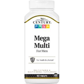 21st Century Mega Multi for Men Tablets, 90 Count