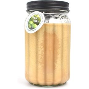 Swan Creek 100% American Soybean 24 Oz. Homespun Jar Candle - Warm Cinnamon Buns