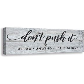 Kas Home Funny Vintage Bathroom Canvas Wall Art | Rustic Bathroom Prints Decorative Signs Framed | Restroom Washroom Wall Decor (5.5 x 16.5 inch, Funny - A1)