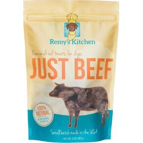 Just Beef Freeze Dried Single Ingredient Dog and Cat Treats, 3 oz. USA Sourced Locally All Natural Small Batch Made