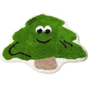 Christmas Tree Bathroom Rugs,Holiday Bathroom Rug for Living Room Green Rug Absorbent Washable Bath Mat Shower Soft Bathtub Carpet for Women,Xmas Tree for Christmas Decoration,Irregular-27.56"