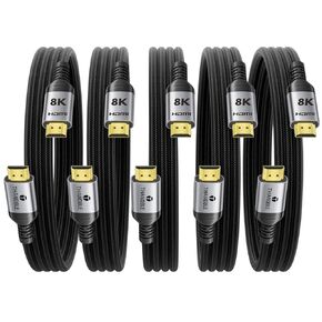 كابل HDMI 10K 8K 2.1 10FT، معتمد فائق السرعة 48 جيجابت في الثانية HDMI® يدعم 8K@60 هرتز 4K@120 هرتز، eARC HDCP 2.2&2.3 HDR10 4:4:4 DTS:X متوافق مع أجهزة الكمبيوتر المحمول/الشاشة/PS5/Xbox/Blu -راي / تلفزيون