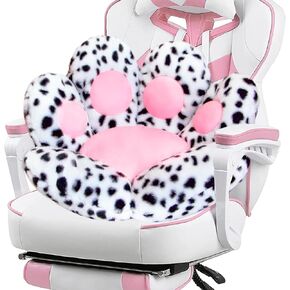 Cat Paw Cushion Kawaii Office Desk Chair Cushion Comfy Plush Cat Paw Shape Gaming Chair Cushion Bear Cute Seat Cushion for Girl, Kawaii Room Bedroom Decorate 28"x 24" (Black)