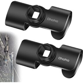 2 Pack Universal Wrench Extender Adaptor for 1/2 inch or 21mm Hex Drive, Stubborn nuts and bolts are removed more easily, 49403 Wrench Extension Tool for Cheater Bar (Black)