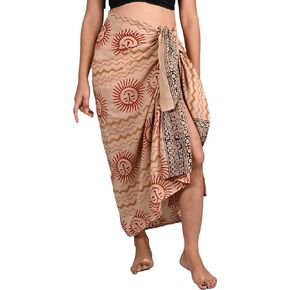 INDACORIFY Cotton Hand Block Print Pareo Beautiful Sarong,Summer Beach Scarves, Pure Cotton Indian Dupatta Printed
