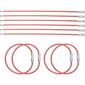 HARFINGTON Wire Keychain Cable Plastic Coated Stainless Steel Key Ring Cable Loop Rings for Hanging Luggage Tags Key
