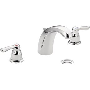 Moen Chateau Chrome Two-Handle Low Arc Centerset Bathroom Faucet, 4945