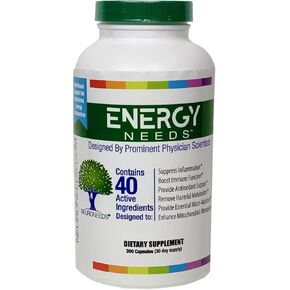 EnergyNeeds® 40 Active Ingredients Vitamin D, Vitamin B12, zinc, beta-Carotene