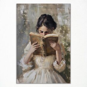 Vintage Cat and Book Poster, Wake Up and Read Inspiring Wall Art Canvas, Retro 1960 National Library Week Wall Art, Reading Art for Book Lover, Classic Gallery Wall Decor 12x16in Unframed
