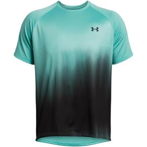 UNDER ARMOUR Men's UA Tech™ Fade Short Sleeve, Large, Radial Turquoise / Black