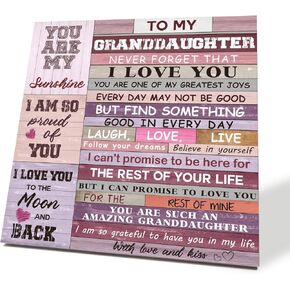 هدية للحفيدة، لوحة خشبية لتزيين الطاولة، علامة خشبية لطاولة الهدايا، هدية تحفيزية للحفيدة، هدية للحفيدة للتخرج وحفلات الزفاف وأعياد الميلاد، أنا فخور جدًا بك in Kuwait