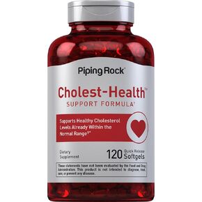 Piping Rock Cholesterol Supplements | 120 Softgels | Plant Sterols Formula | Non-GMO, Gluten Free