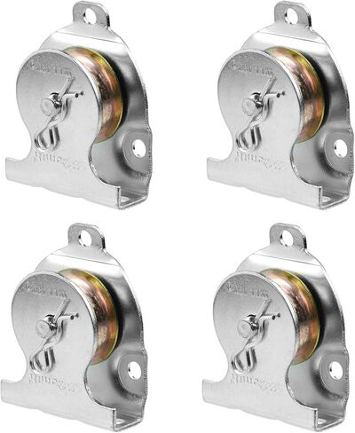 Woogim 4PCS Iron Lifting Pullys Wall Mount Single Pulleys Ceiling Mount Single Pulley for Pulley System, Gym Equipment, Clothesline with Screws in Kuwait