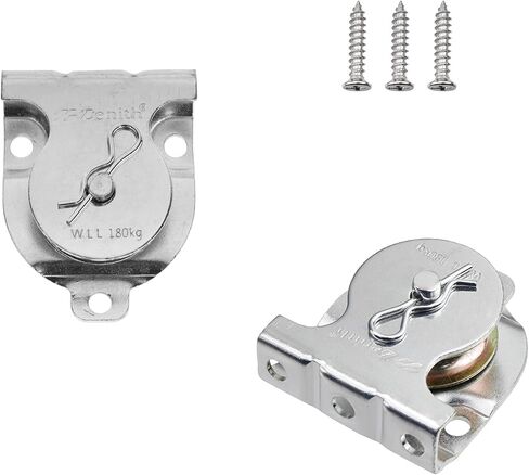 Woogim 4PCS Iron Lifting Pullys Wall Mount Single Pulleys Ceiling Mount Single Pulley for Pulley System, Gym Equipment, Clothesline with Screws in Kuwait