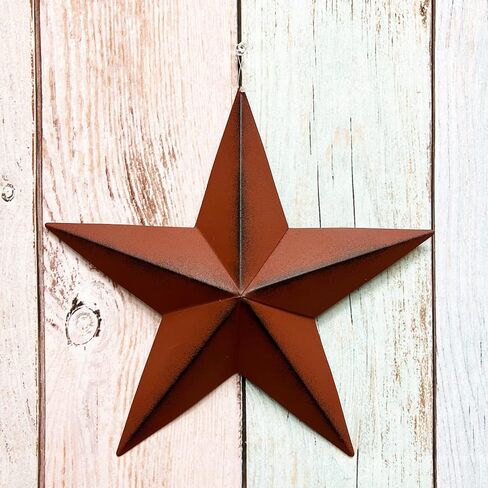 T&Garice Dimensional Metal Antique Barn Stars Wall Decor Rustic Country Primitive Star Outdoor Decor,3D Barn Star 4th July Wall Indoor Outdoor in Saudi Arabia