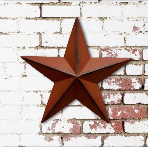 T&Garice Dimensional Metal Antique Barn Stars Wall Decor Rustic Country Primitive Star Outdoor Decor,3D Barn Star 4th July Wall Indoor Outdoor in Saudi Arabia