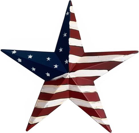 T&Garice Dimensional Metal Antique Barn Stars Wall Decor Rustic Country Primitive Star Outdoor Decor,3D Barn Star 4th July Wall Indoor Outdoor in Saudi Arabia