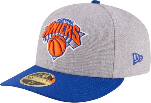 NBA New York Knicks Men's Low Profile 59FIFTY Fitted Cap, 7.625, Heather Gray in Saudi Arabia