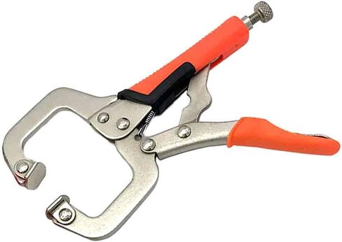 C-Clamp Face Clamp Metal Pocket Hole Clamp Locking Pliers with Swivel Pads, 6 Inch Heavy Duty Set Wood Tools for Woodworking, Aligning, Welding in Kuwait
