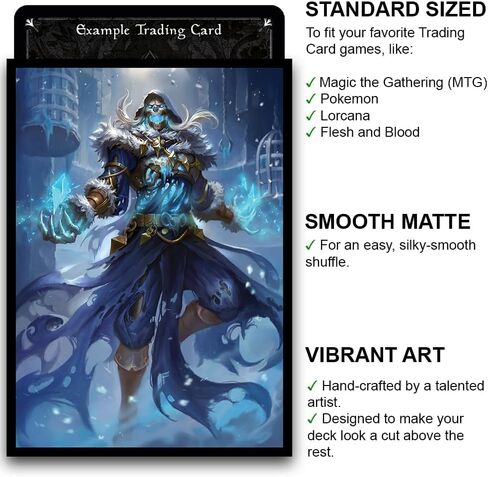 Fantasy North - Lady Donahue - Murderous Apparition – 100 Smooth Matte TCG Trading Card Sleeves - Fits Magic MTG Commander Pokemon and Other Card Games - Playing Card Sleeves in Saudi Arabia