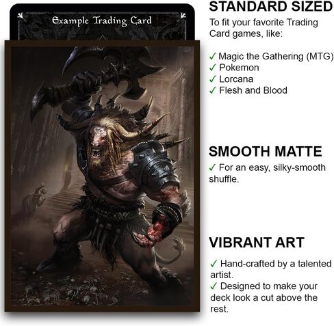 Fantasy North - Lady Donahue - Murderous Apparition – 100 Smooth Matte TCG Trading Card Sleeves - Fits Magic MTG Commander Pokemon and Other Card Games - Playing Card Sleeves in Saudi Arabia