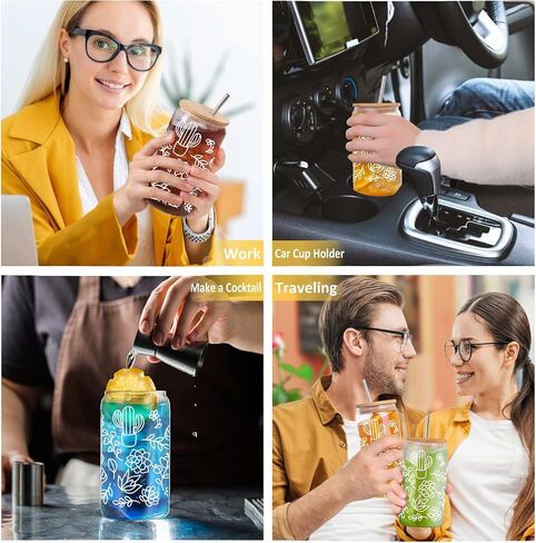 أكواب القهوة المثلجة على شكل فطر مع أغطية من الخيزران وقش، علبة بيرة شرب الفطر اللطيفة على شكل كوب، هدايا عيد ميلاد جمالية لمحبي الفطر النساء والأم أفضل صديق زوجة in Saudi Arabia