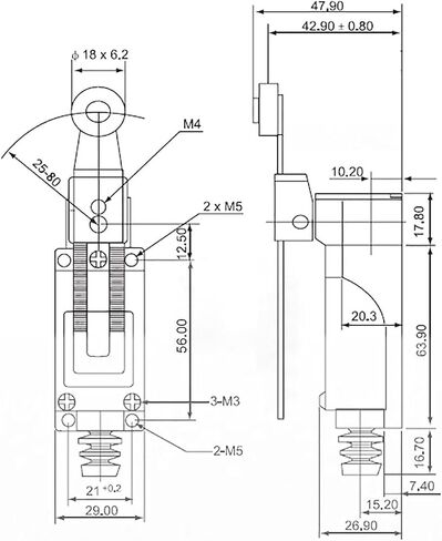 4 قطع ME-8108 قابل للتعديل الأسطوانة رافعة الذراع لحظة الحد التبديل لحظة الحد التبديل السفر التبديل الأسطوانة رافعة CNC مطحنة الليزر جهاز توجيه البلازما in Saudi Arabia