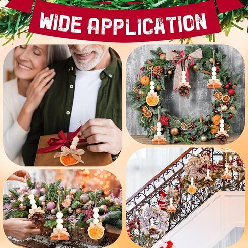 12 Pcs Christmas Tree Decorations Natural Pine Cones Rustic Ornaments Bulk Dried Orange Slices Cinnamon Sticks for Christmas Tree Home Decorations Wedding Decor (Regular Style) in Saudi Arabia