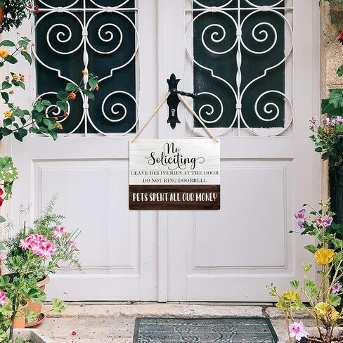 Ryeolo Working From Home Sign For Front Door Do Not Ring Doorbell Sign Hanging Decor,Please Do Not Knock Sign Wall Hanging Wooden Decor For House Bedroom Office 10.2x7.8 Inches in Saudi Arabia