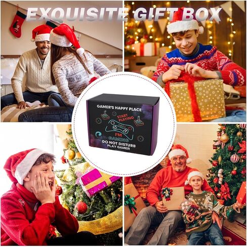Gamer Gifts, 8PCS Cool Gaming Gift Bulk Set Includes Tumbler Straw Beanie Socks Key Chain Thanks Card Gift Box, Christmas Gifts for Teen Teenage Boys Men Idea in Saudi Arabia