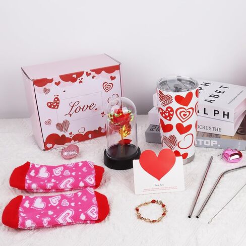 Gamer Gifts, 8PCS Cool Gaming Gift Bulk Set Includes Tumbler Straw Beanie Socks Key Chain Thanks Card Gift Box, Christmas Gifts for Teen Teenage Boys Men Idea in Saudi Arabia