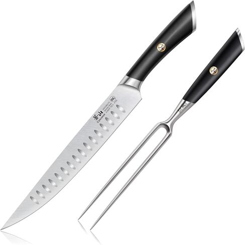 Cangshan ELBERT Series German Steel Forged 2-Piece Carving Set (Black) in Saudi Arabia